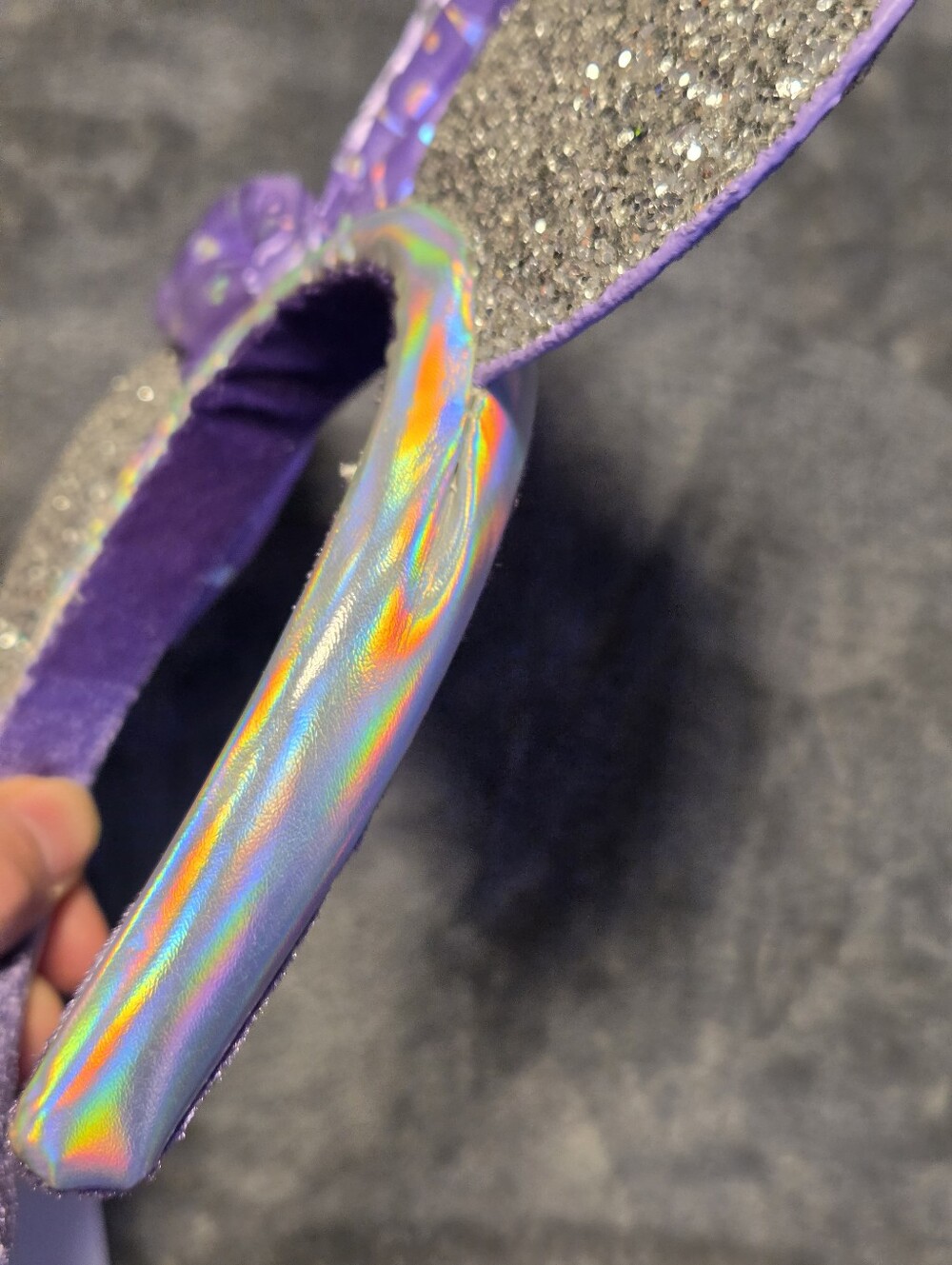 Disney Purple Glitter Minnie Ears Headband - Picture 3 of 3